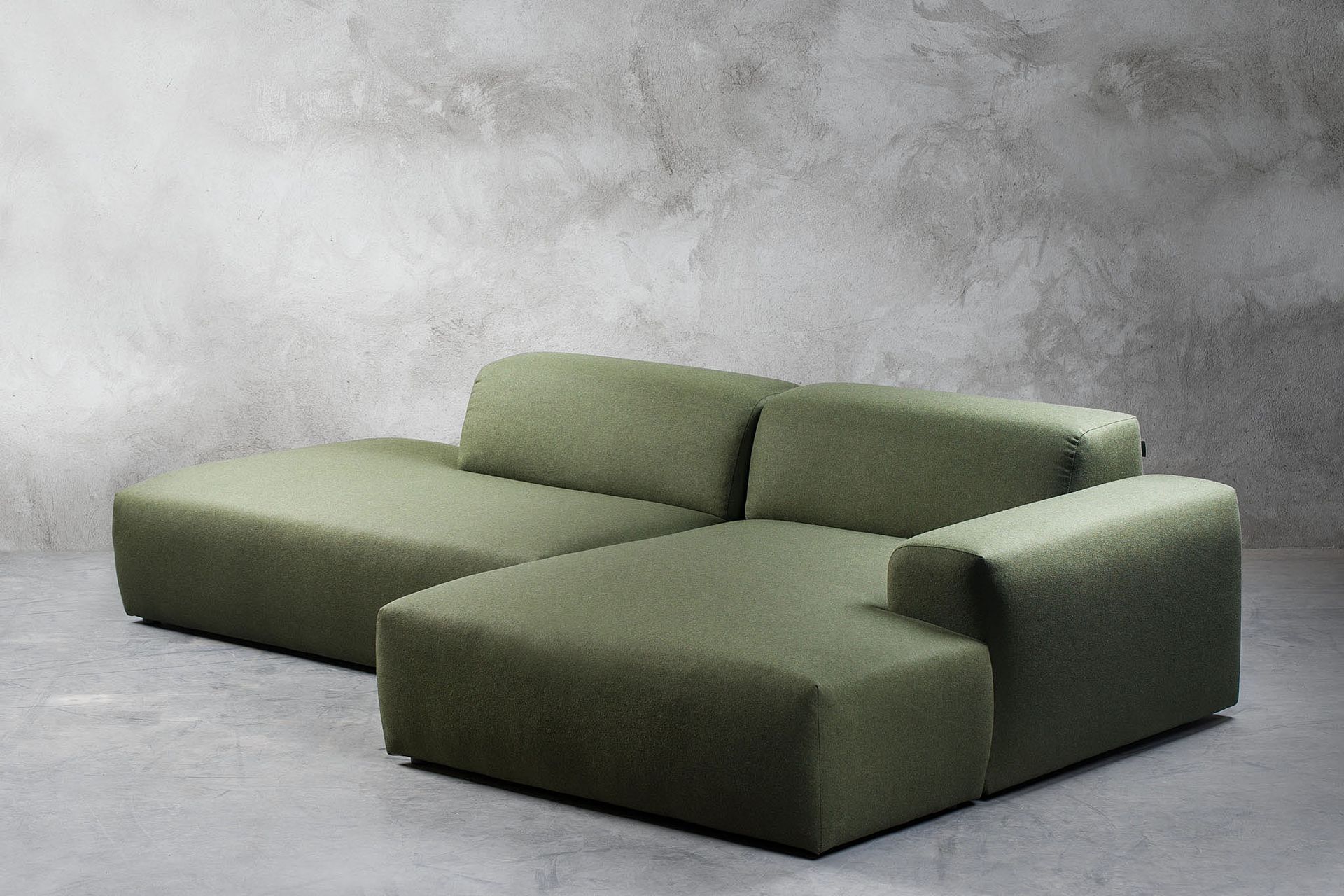big green sofa